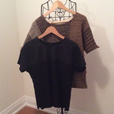 Black two-tone and fun tunic